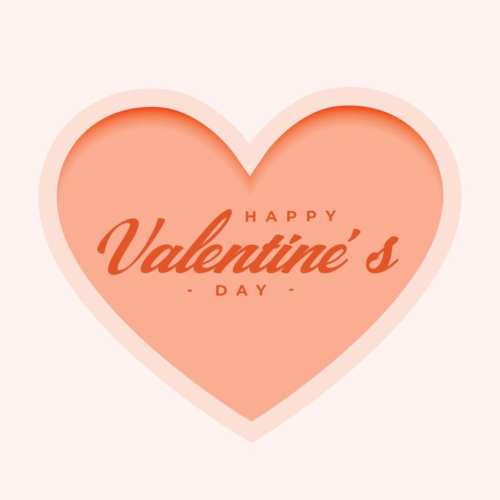 minimal happy valentines day love heart background vector