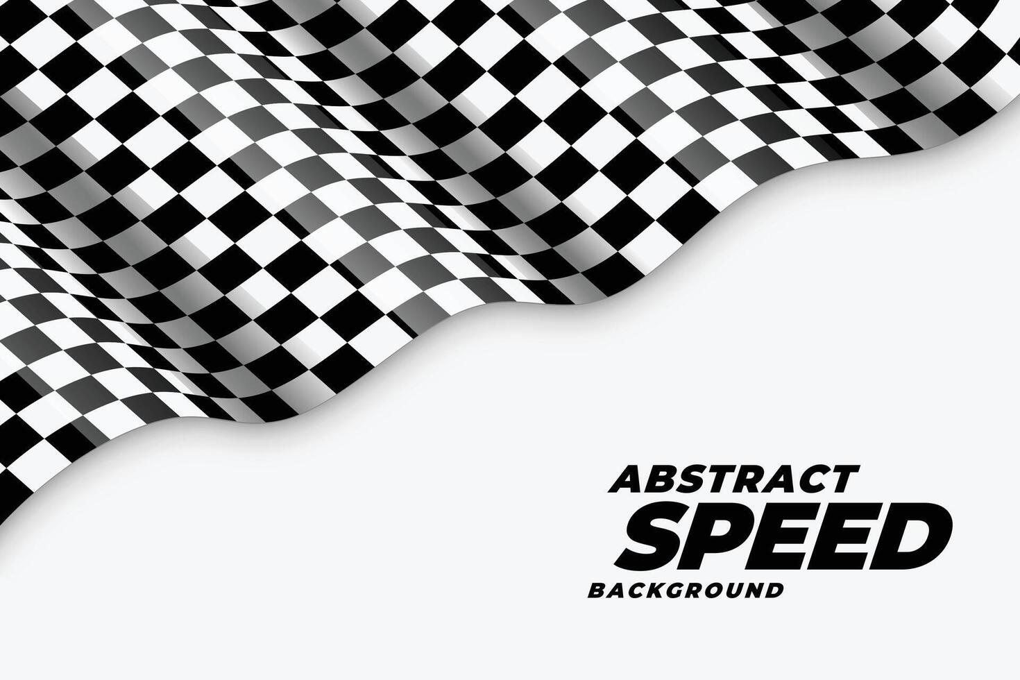 wavy checkered racing flag speed background vector