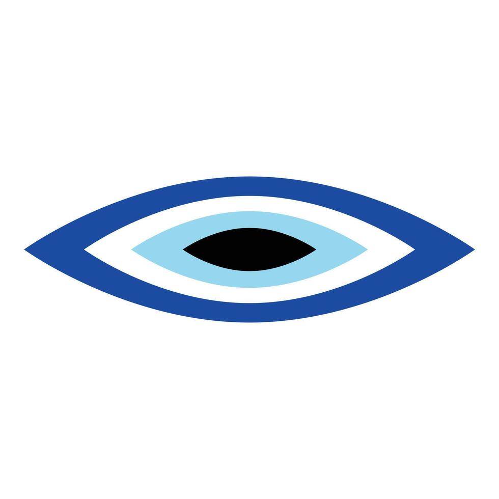 evil eye vector - symbol of protection - blue turkish