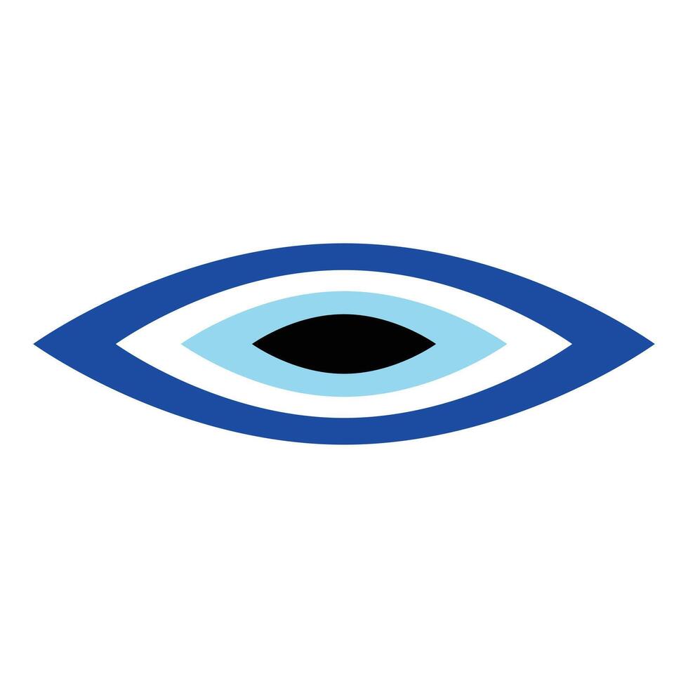 evil eye vector - symbol of protection - blue turkish