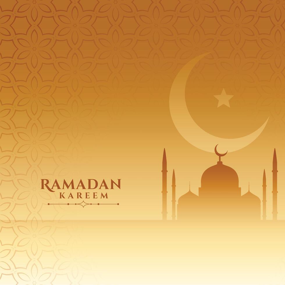 lovely ramadan kareem greeting in beautiful colors vector