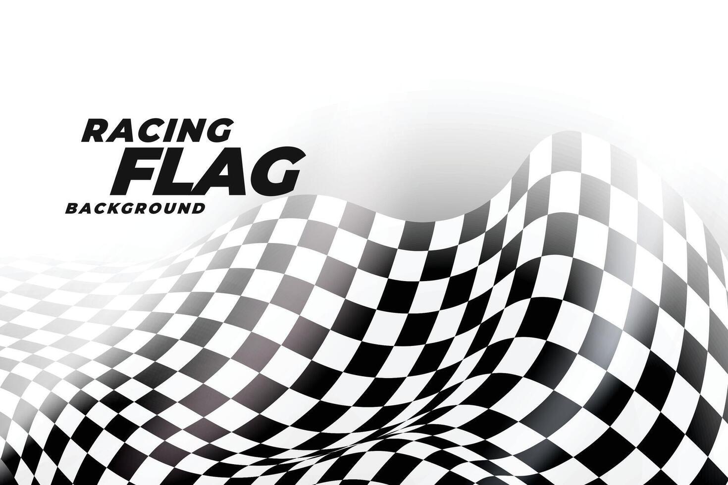 racing flag background in black and white checkers vector