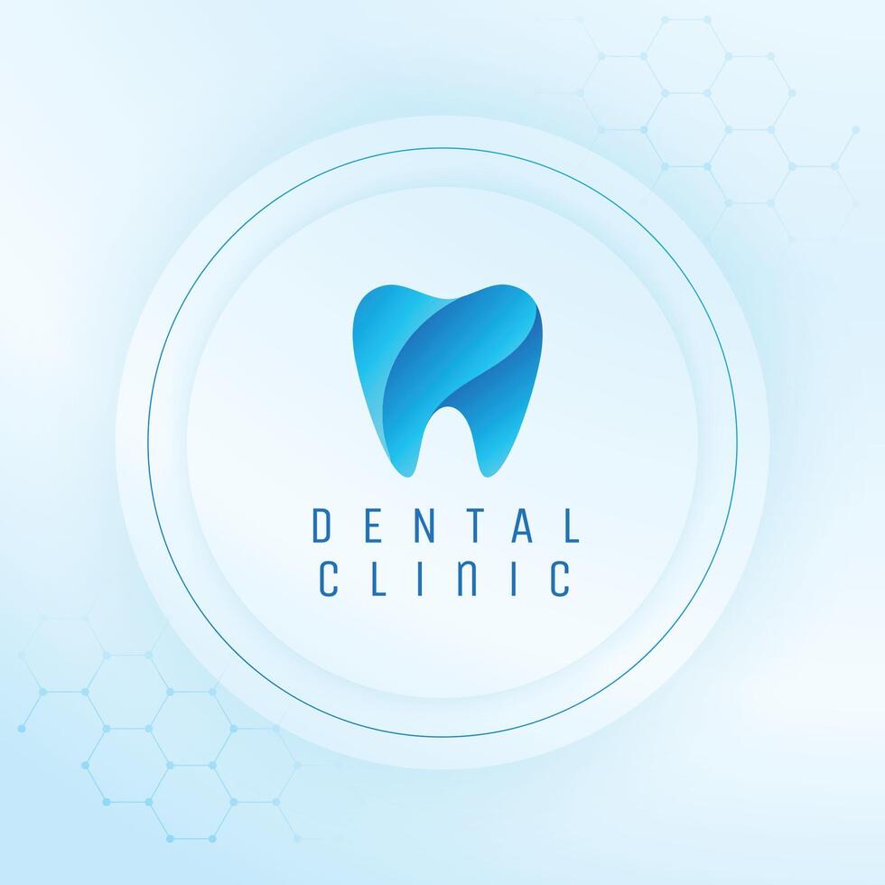 estomatología dentista clínica logo modelo para diente blanqueo vector