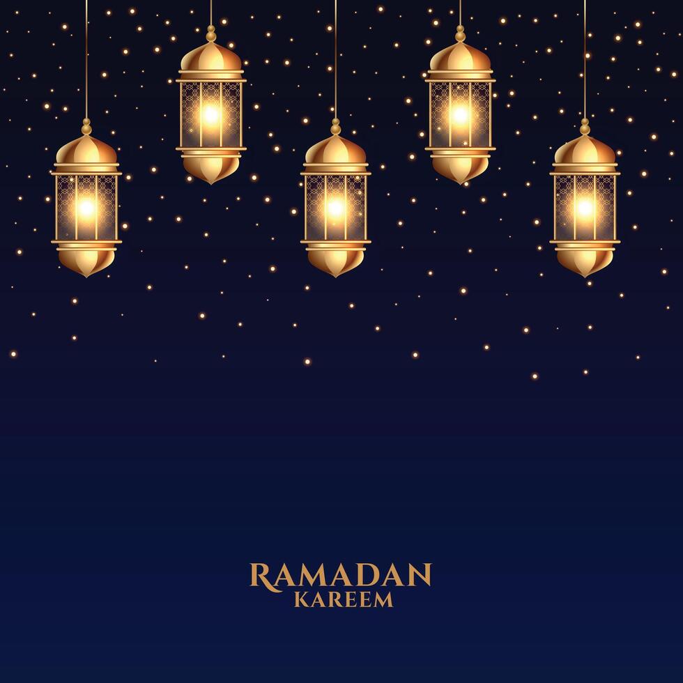 realista Ramadán kareem festival póster diseño vector