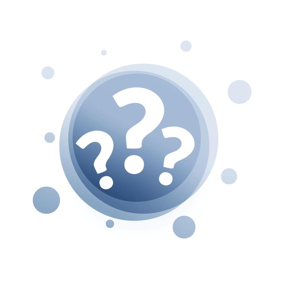 question mark symbol for discussion and information vector