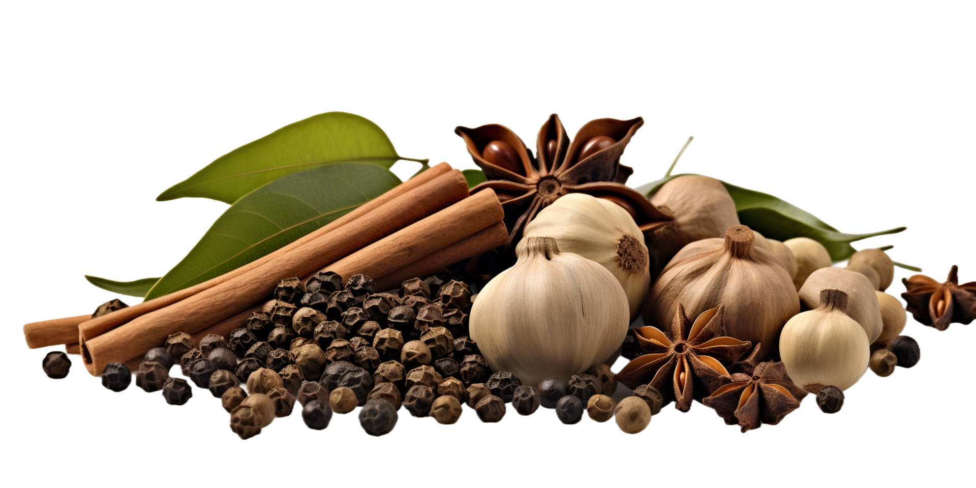 AI generated Seasonings and spices on transparent background png