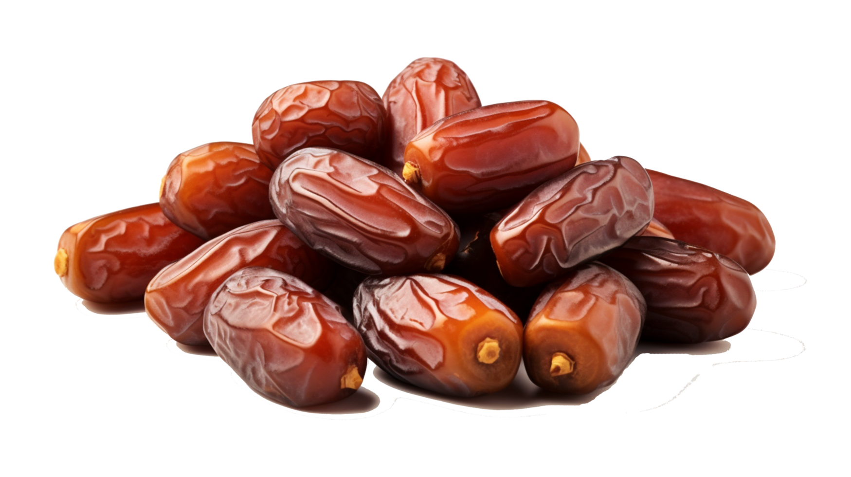 AI generated Sweet Fresh Dried Dates on Transparent Background png