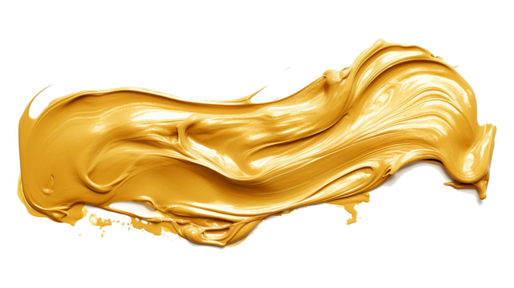 AI generated Shiny Gold Stroke on Transparent Background png