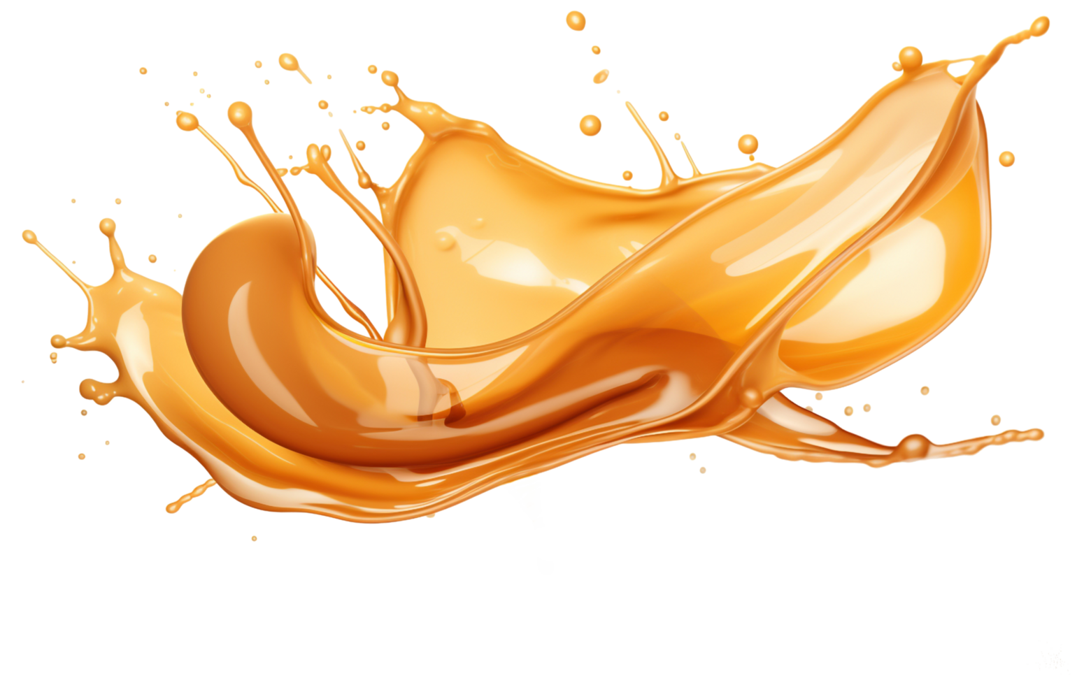 AI generated Caramel Drizzle on Clear Background png