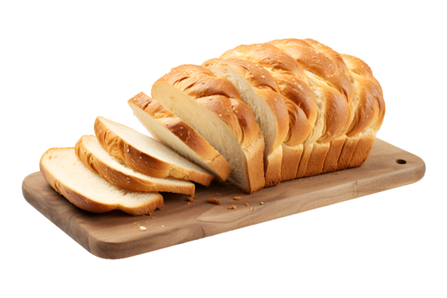 AI generated Sliced toast bread isolated on transparent background png
