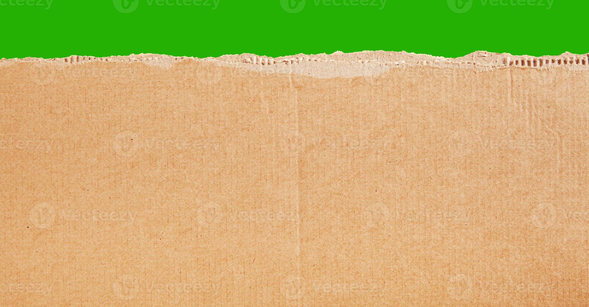 Green screen cardboard texture background. Old vintage brown paper box surface. photo