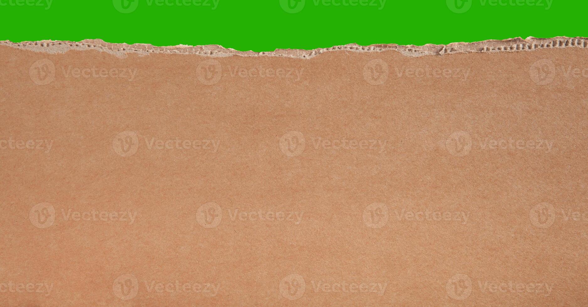 Green screen cardboard texture background. Old vintage brown paper box surface. photo