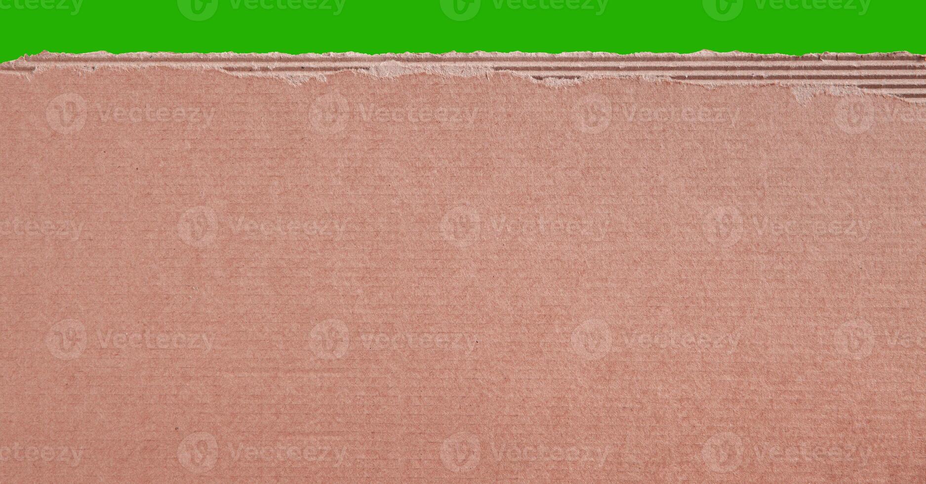 Green screen cardboard texture background. Old vintage brown paper box surface. photo