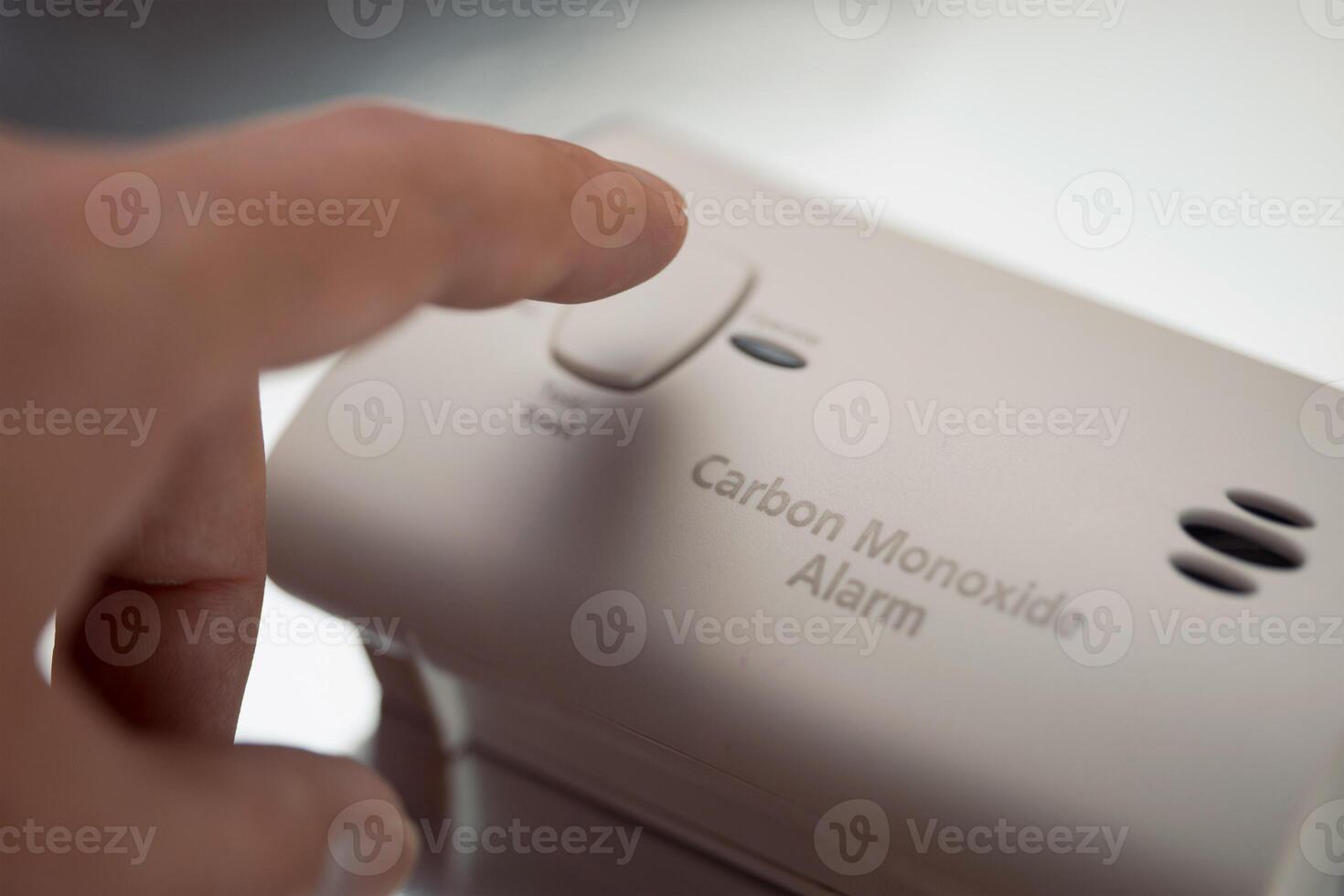 studio shot of carbon monoxide detector photo