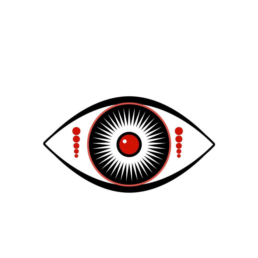 Eye Evil Devil Mystic Magic Talisman Amulet Boho Symbol Sign Silhouette Icon vector