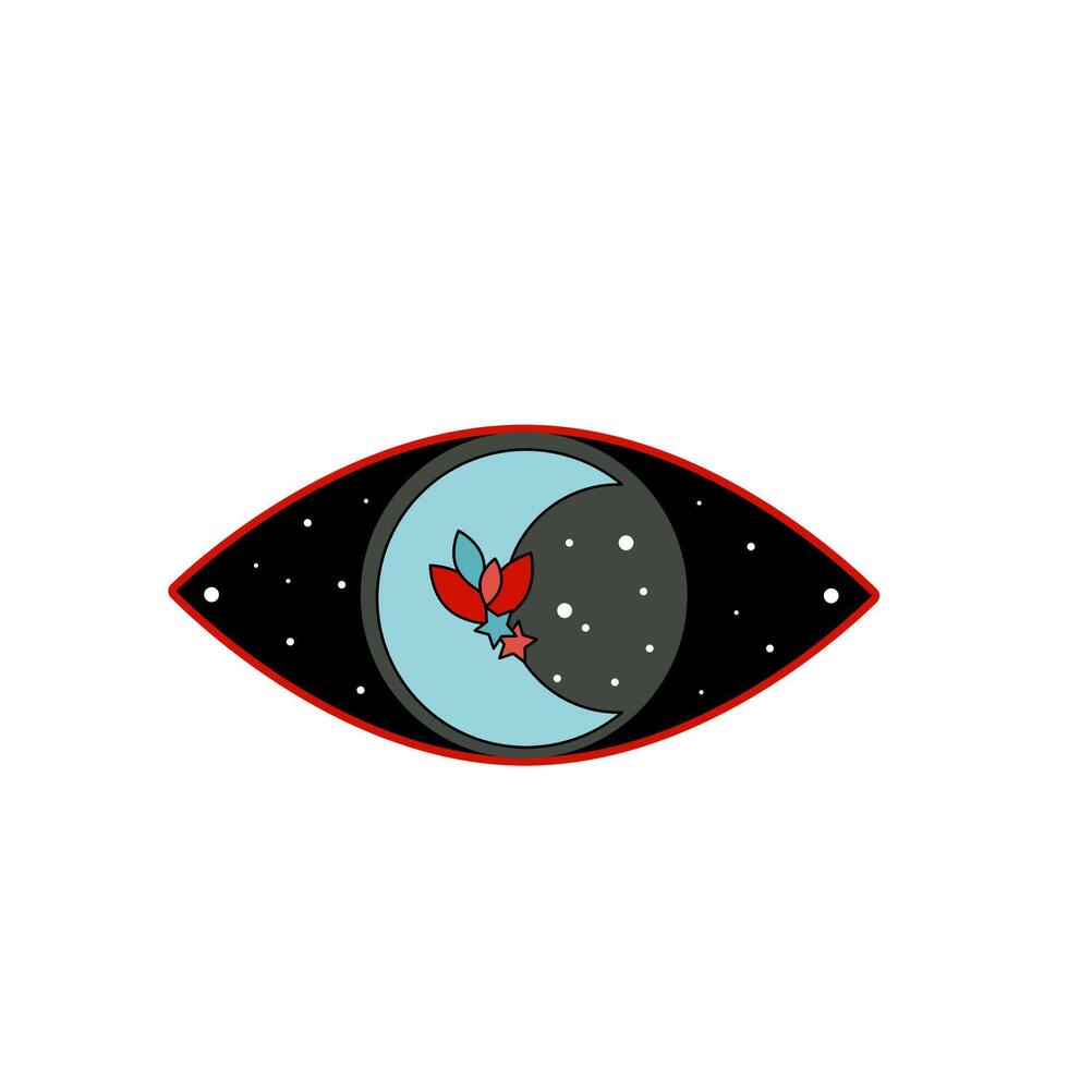 Eye Evil Devil Mystic Magic Talisman Amulet Boho Symbol Sign Silhouette Icon vector
