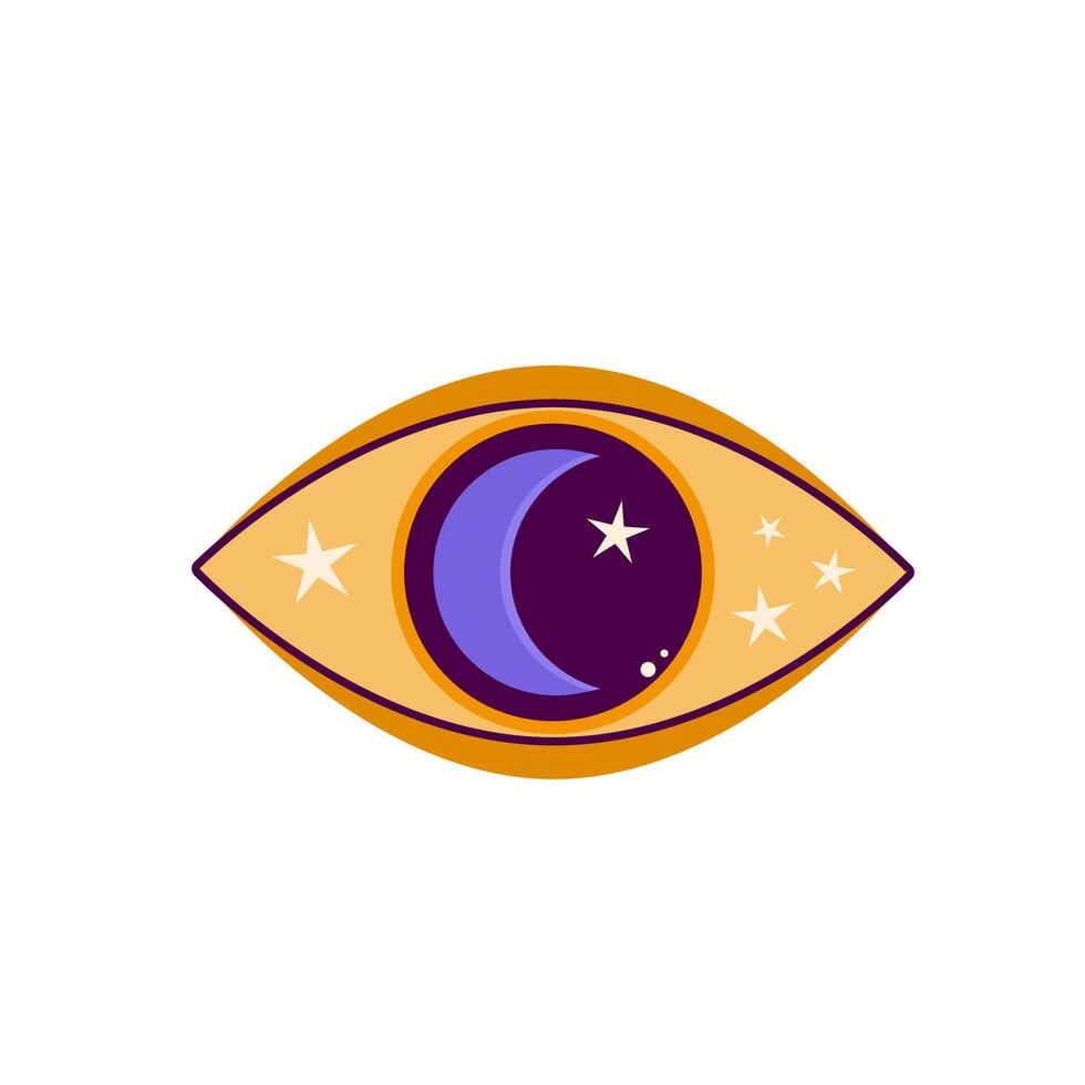 Eye Evil Devil Mystic Magic Talisman Amulet Boho Symbol Sign Silhouette Icon vector