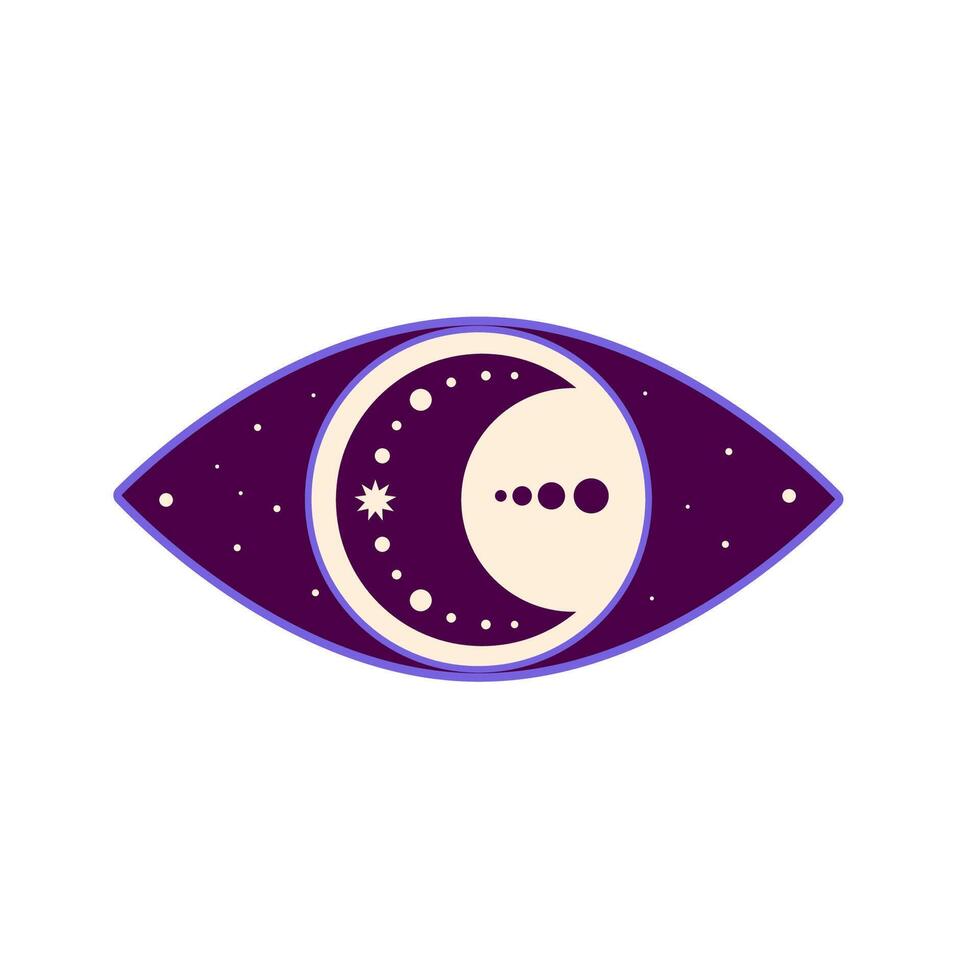 Eye Evil Devil Mystic Magic Talisman Amulet Boho Symbol Sign Silhouette Icon vector