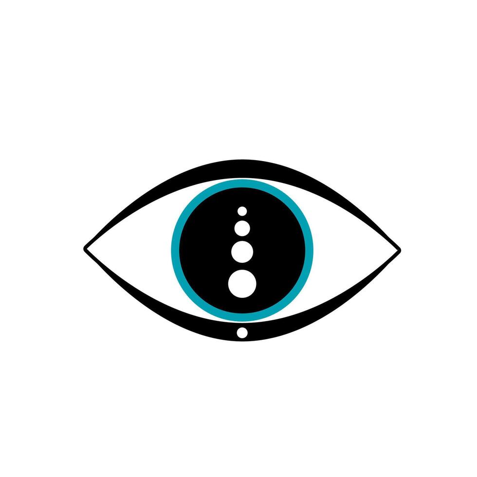 Eye Evil Devil Mystic Magic Talisman Amulet Boho Symbol Sign Silhouette Icon vector