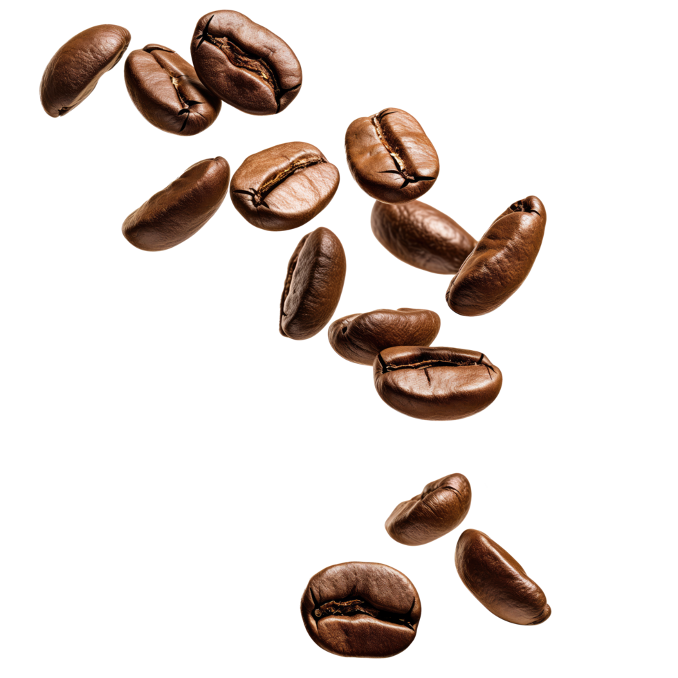 ai generado que cae café frijoles png