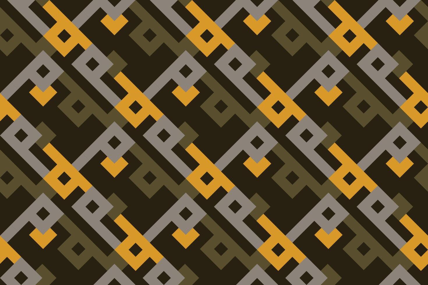 geometric seamless pattern background with vintage green, black and yellow color vector