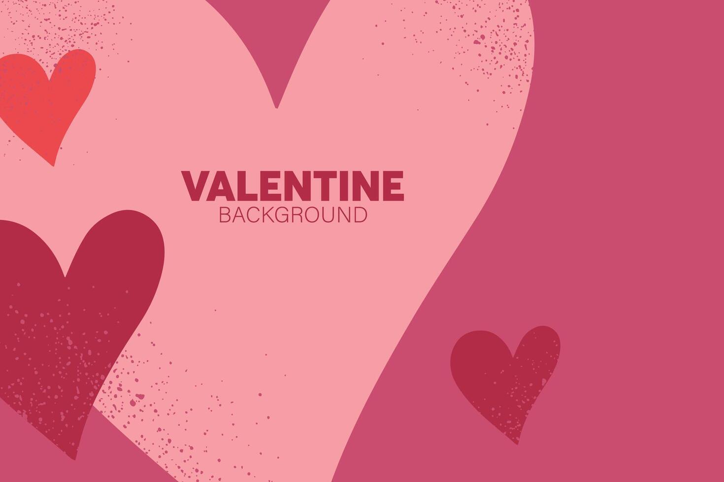 Horizontal banner with pink and heart object. Place for text. Happy Valentines day. valentine with pastel colors. vector