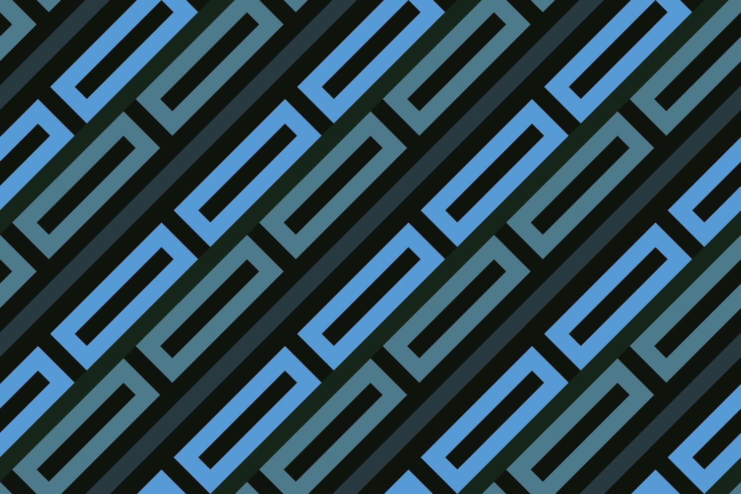 geometric seamless pattern background with black and blue color vector