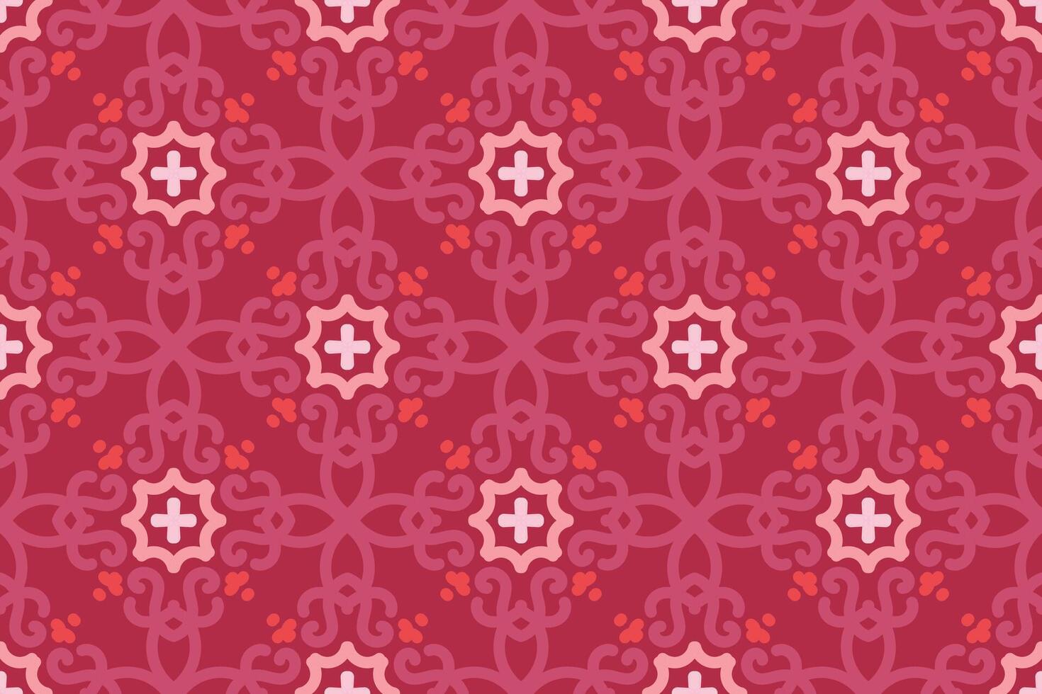 pink seamless pattern background with vintage style. suitable for textile, tile, wall decor, background, banner vector