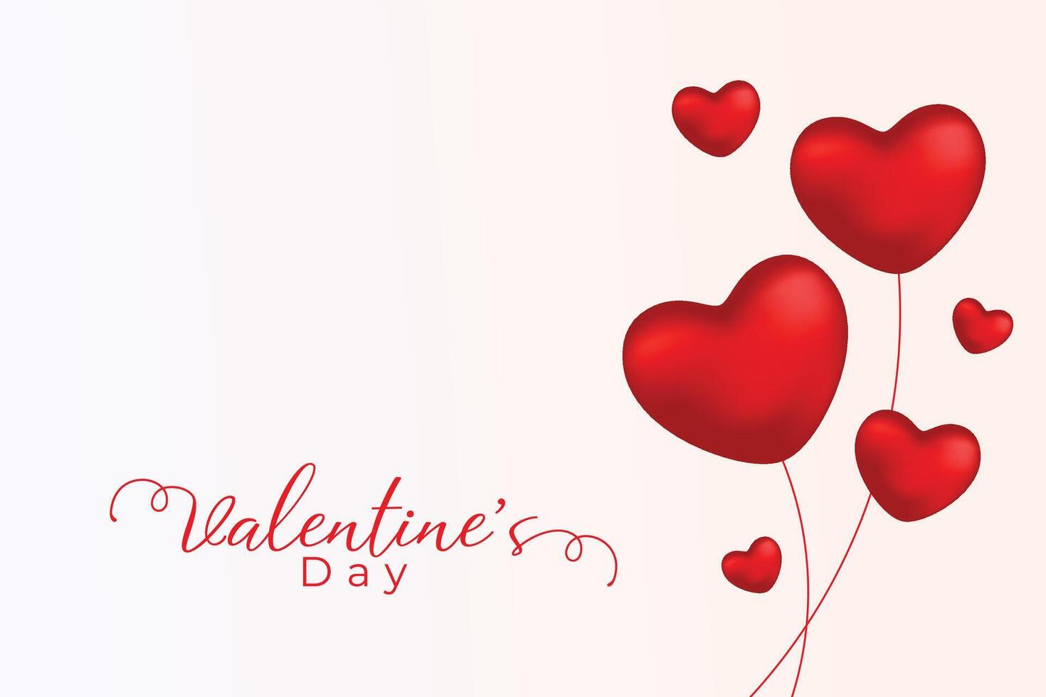valentine's day event background with heart balloon vector