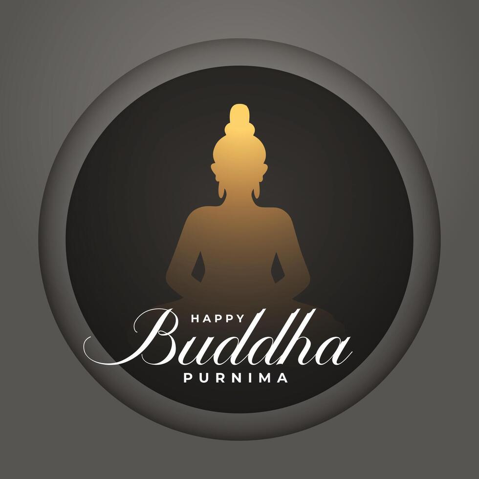hindu religious buddha purnima background for inner peace and faith vector