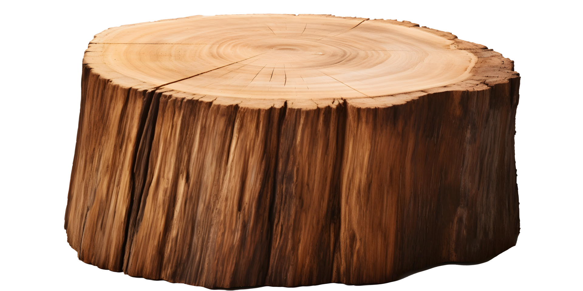 AI generated Wood logs podium cutout png
