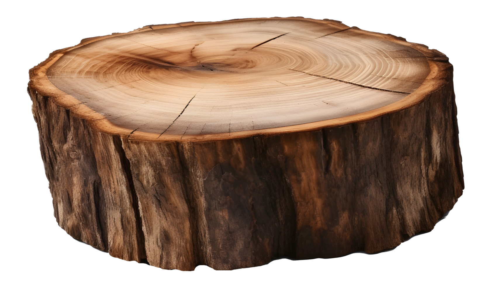 AI generated Wood logs podium cutout png