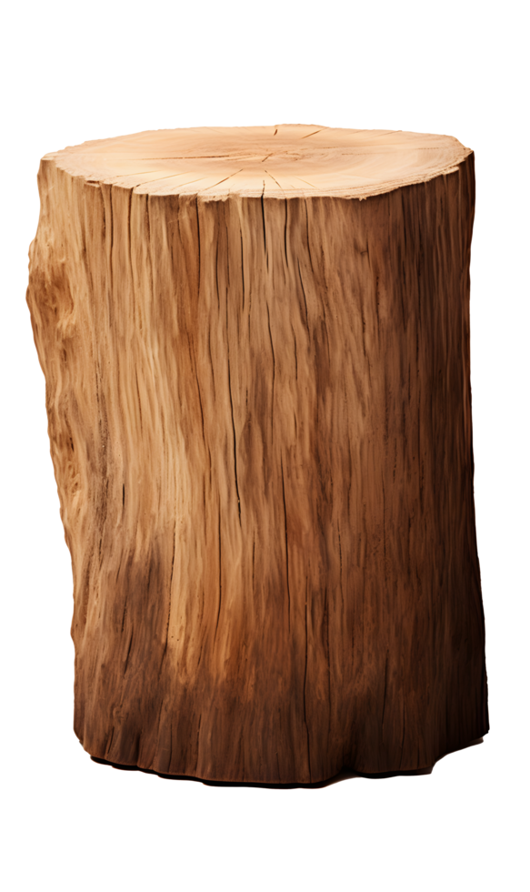 AI generated Wood logs podium cutout png