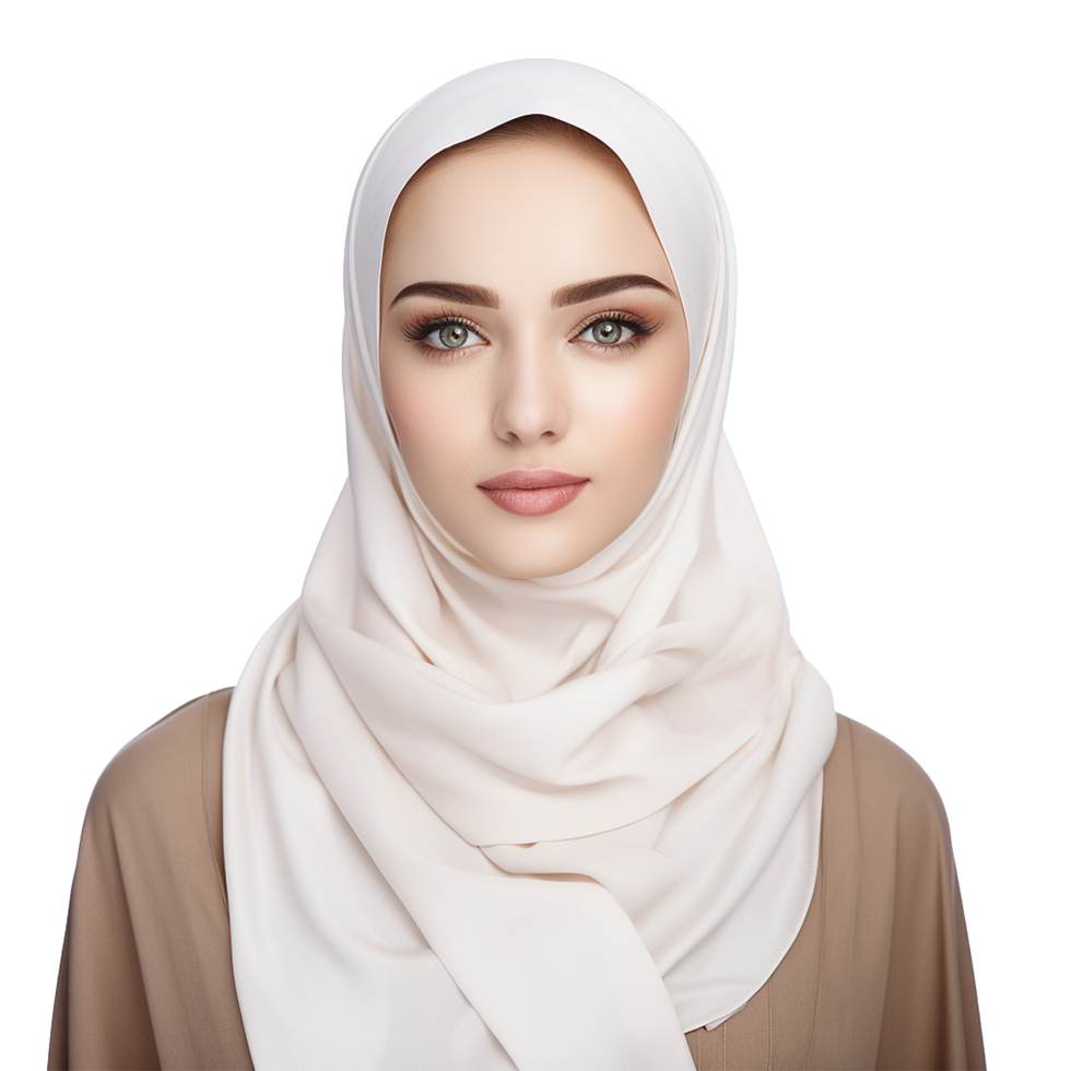 AI generated Muslim woman png isolated on transparent background