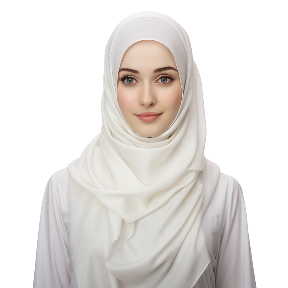 AI generated Muslim woman png isolated on transparent background