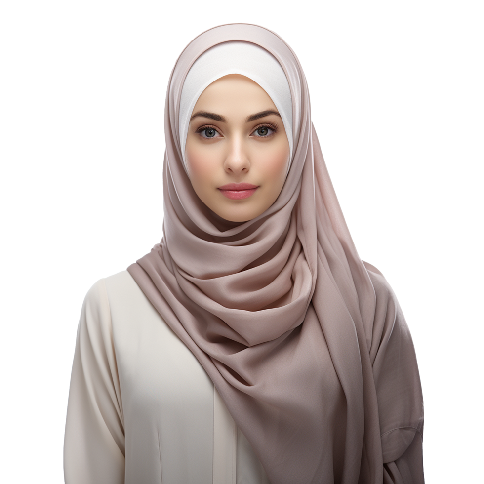 AI generated Muslim woman png isolated on transparent background