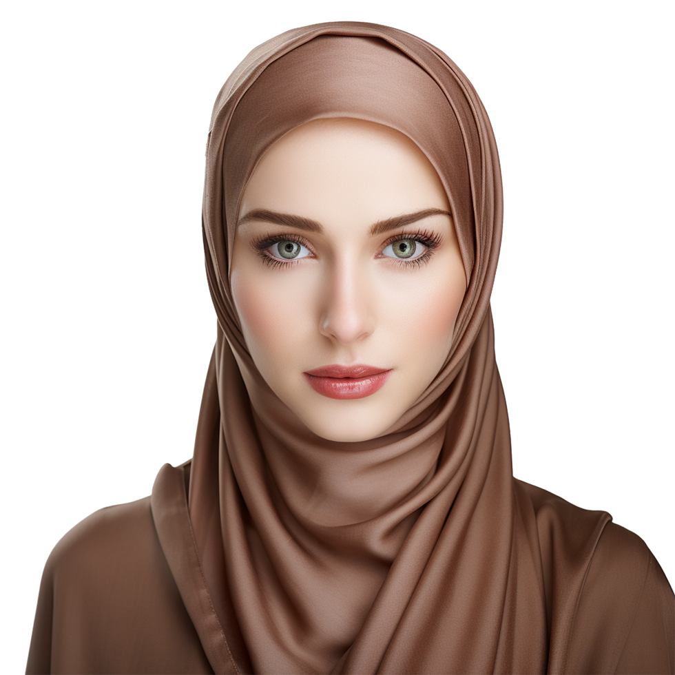 AI generated Muslim woman png isolated on transparent background