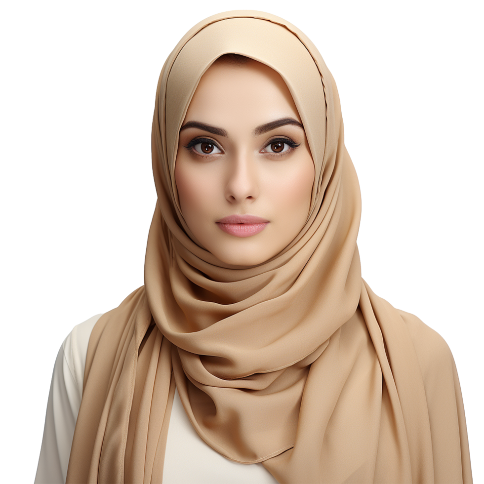 AI generated Muslim woman png isolated on transparent background