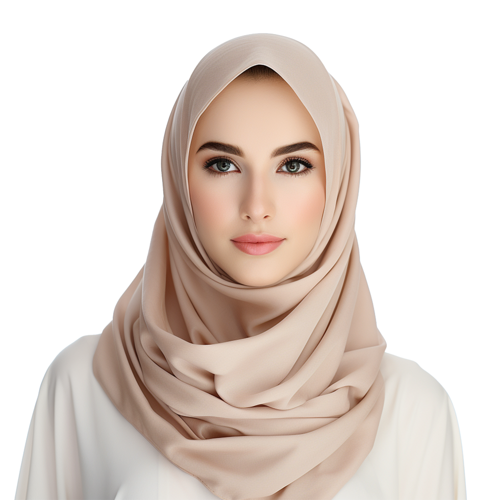 AI generated Muslim woman png isolated on transparent background
