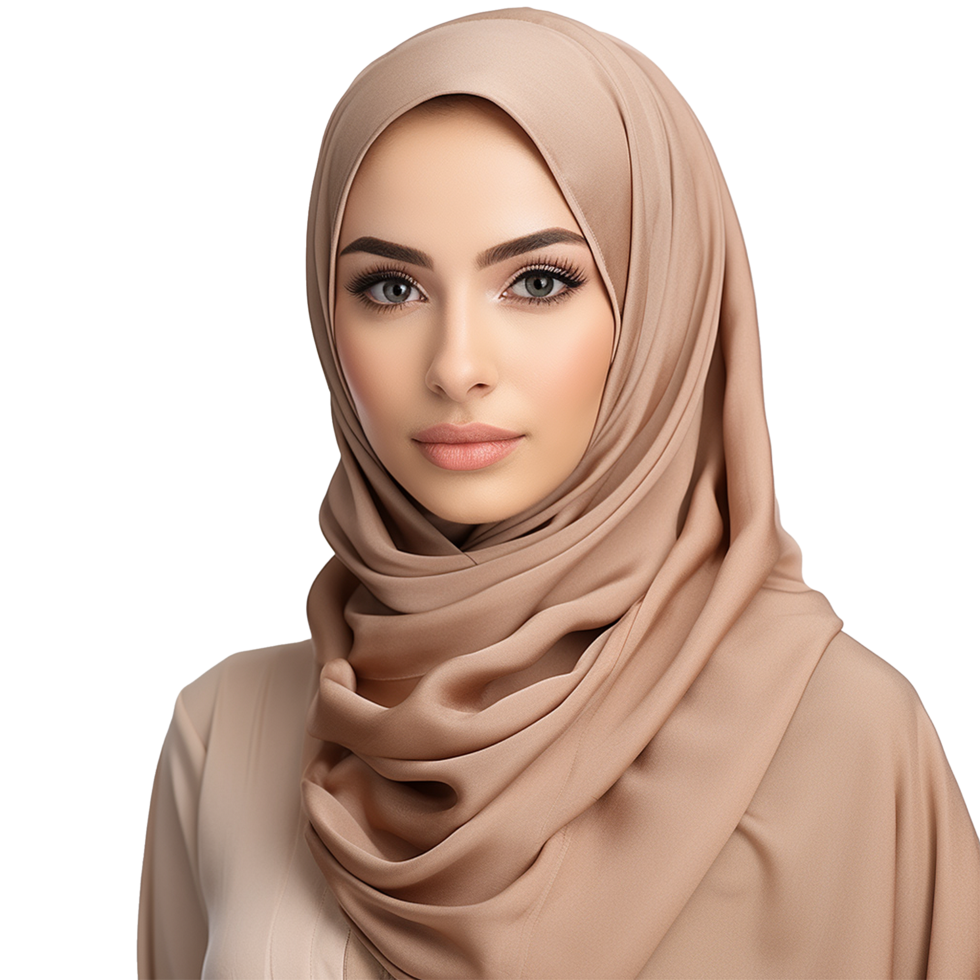 AI generated Muslim woman png isolated on transparent background