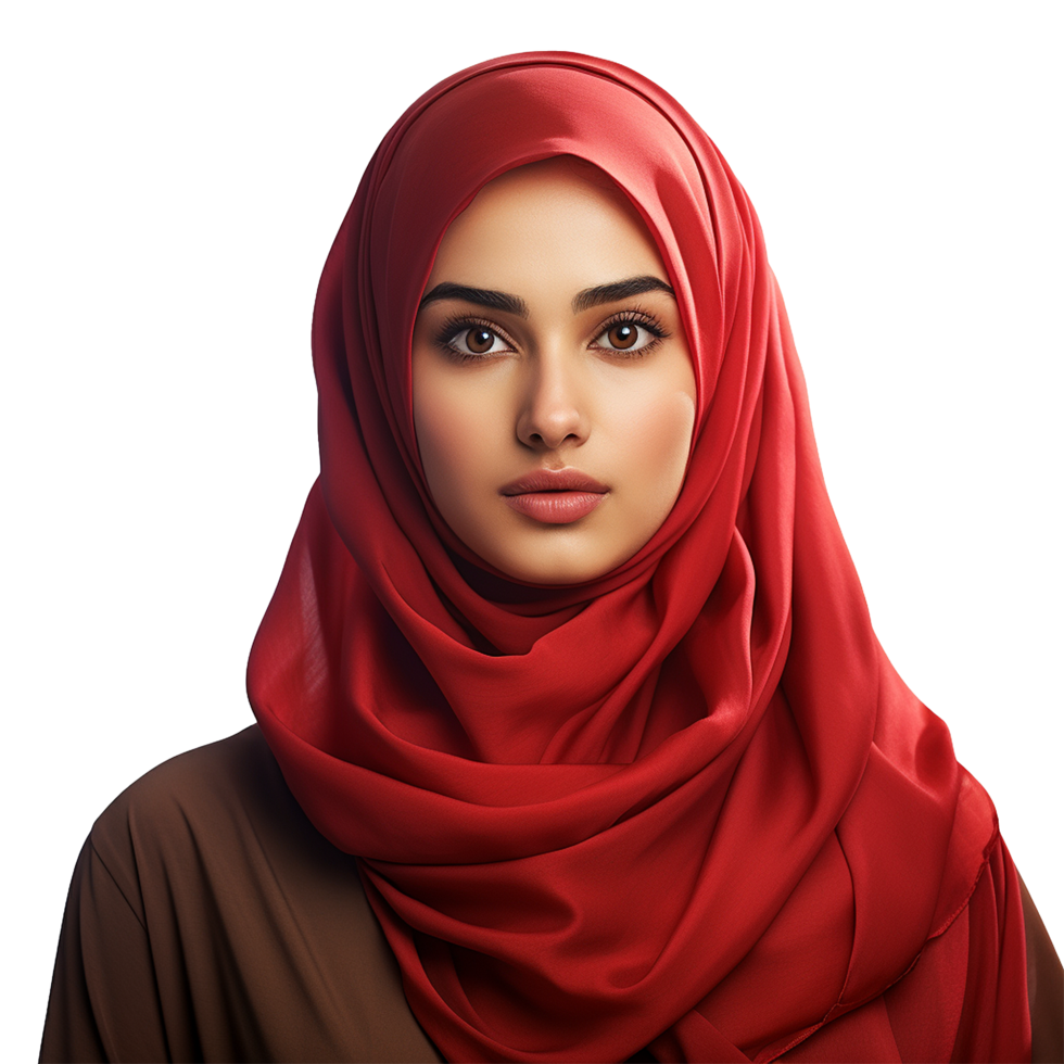 AI generated Muslim woman png isolated on transparent background