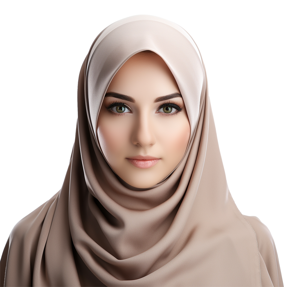 AI generated Muslim woman png isolated on transparent background