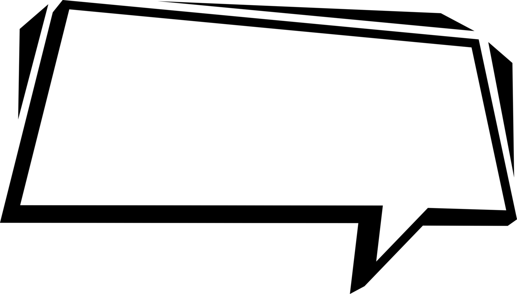 Speech bubble or chat bubble doodle design png