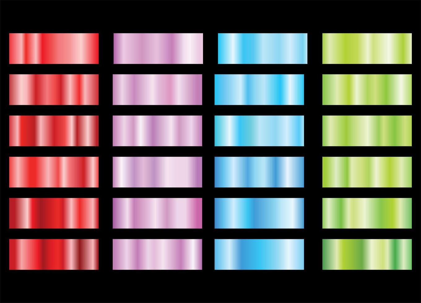 Collection of pink blue green and red gradient texture background vector