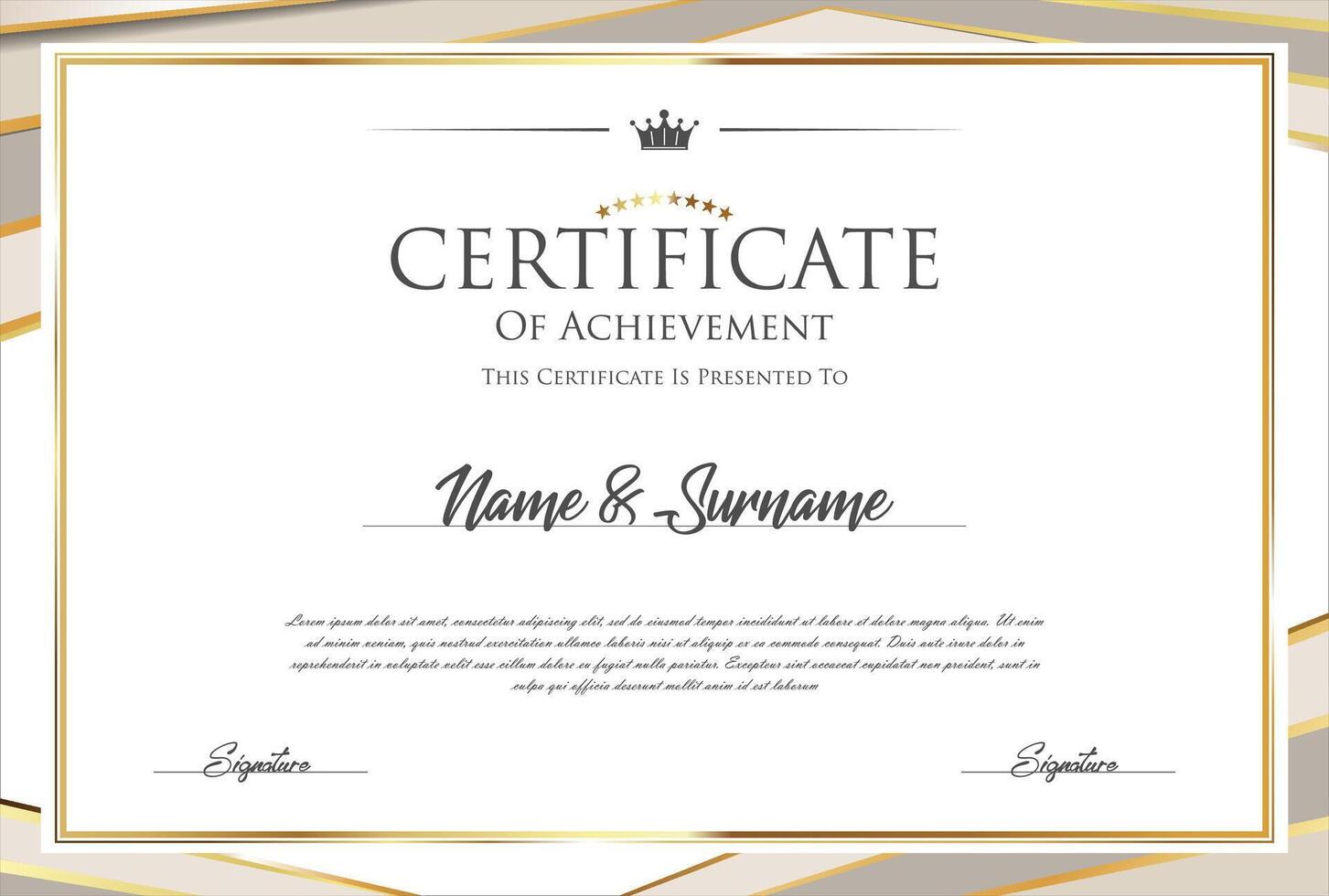 Certificate or diploma retro design template vector illustration
