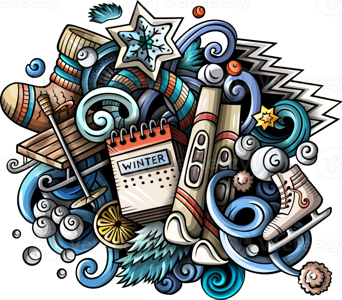 winter-season-cartoon-illustration-37748824-png