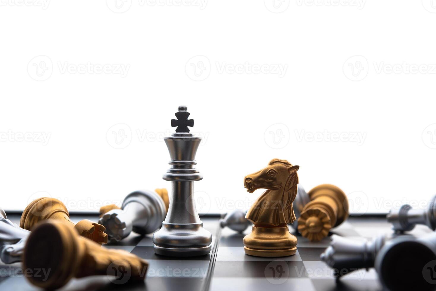 chess board game concept of business ideas and competition and stratagy plan success meaning photo