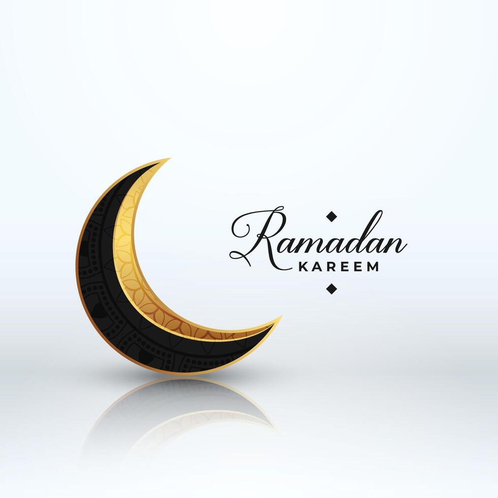 ramadan kareem islamic golden background design vector