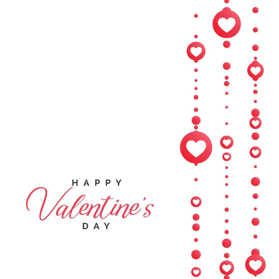 valentine's day illustration with hearts decoration vector