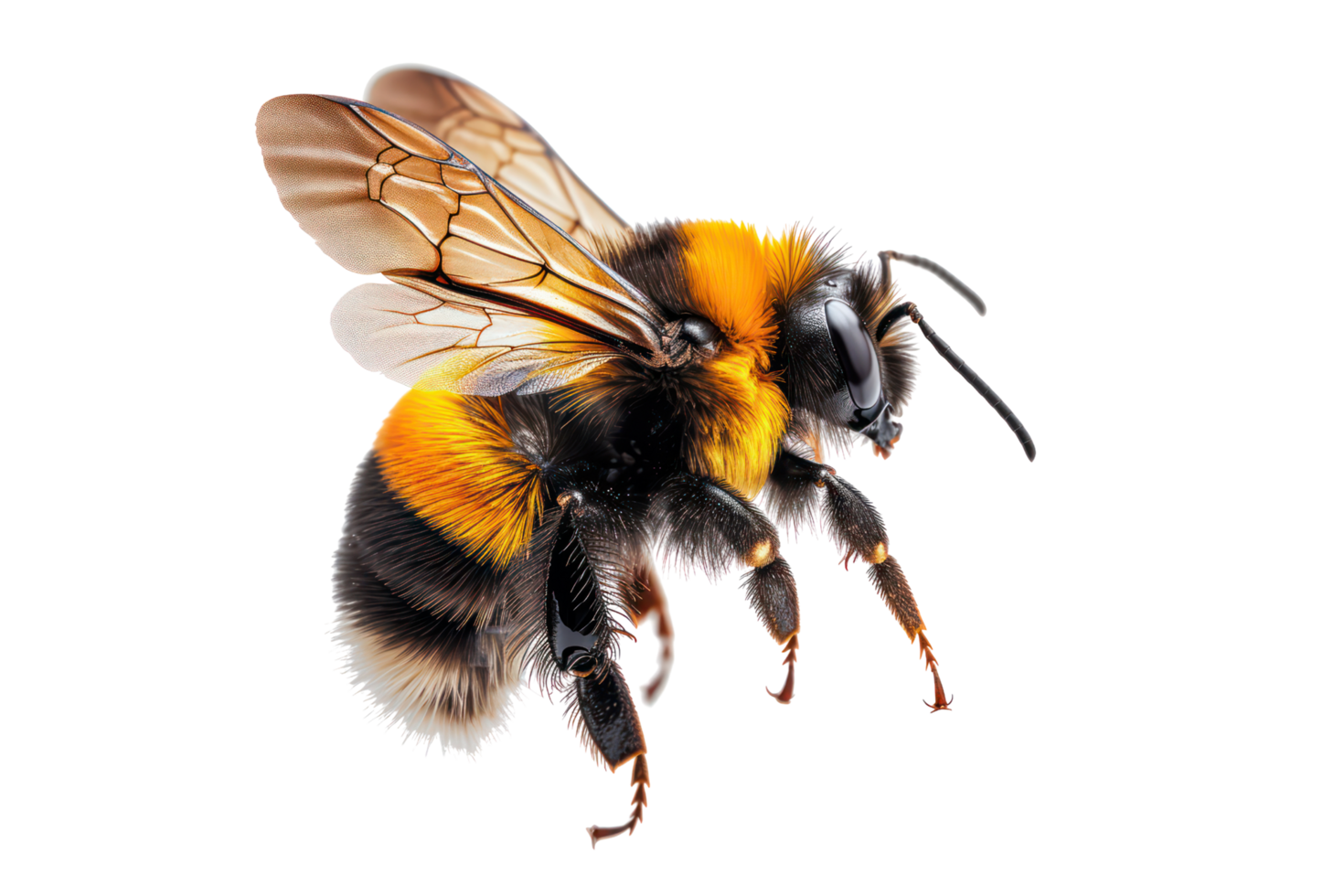 AI generated Bee on transparent background png